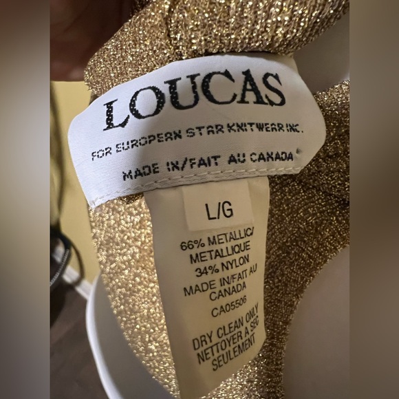 Vintage Loucas gold metallic crop top-80s - Picture 4 of 4
